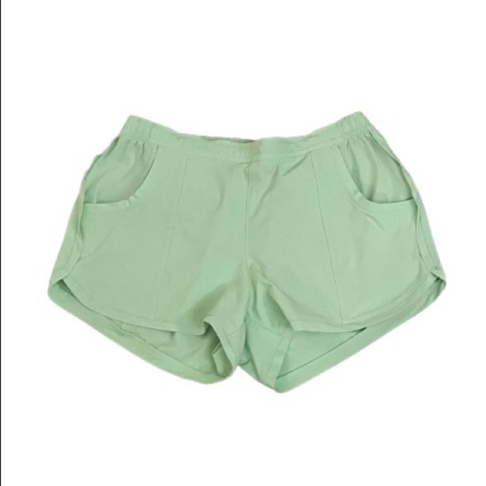 Athleta Run Shorts Lime Green Small